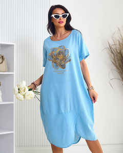 Royalfashion Rochie oversize pentru femei din bumbac