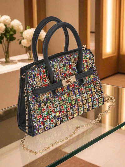 Royalfashion Kopertowa torebka damska z cyrkoniami Seren Voux