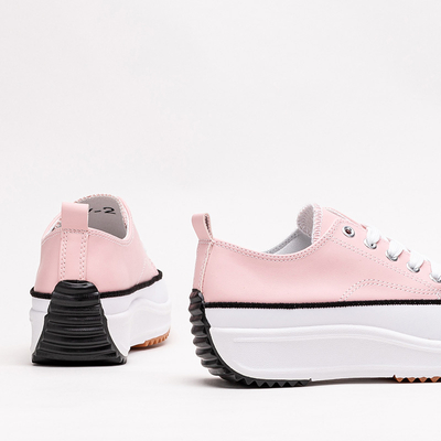 OUTLET Pantofi sport dama roz deschis adidasi a'la Tenemika - Incaltaminte