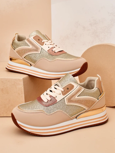 Sneakerii pentru femei Royalfashion cu sclipici Borovis