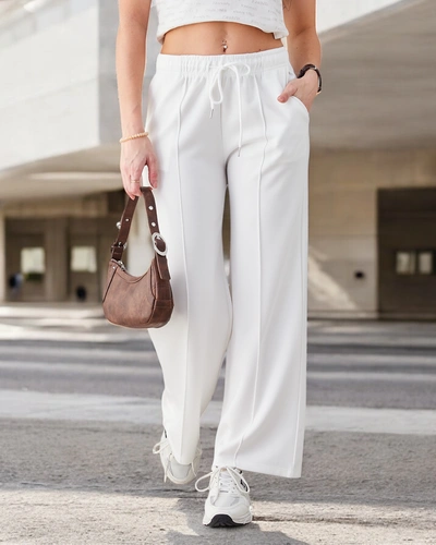 Pantaloni lati pentru femei Royalfashion, cu pliuri