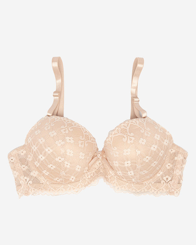 Sutien de dama cu dantela bej - Lenjerie intima
