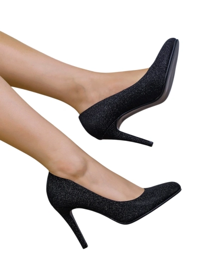 Royalfashion Pantofi cu toc pentru femei strălucitori Shinles