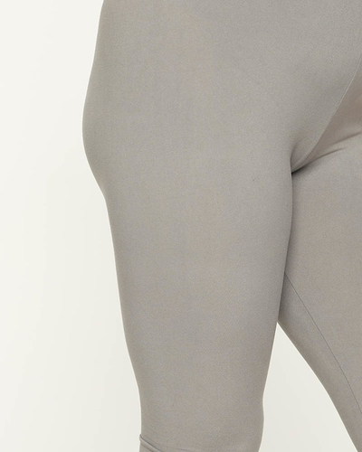 Gri 3/4 MĂRIME PLUS Leggings damă - Îmbrăcăminte