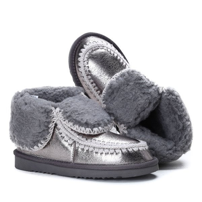 Srebrne śniegowce Emeraude- Obuwie