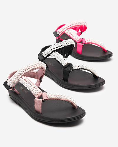 Sandale sport dama negre cu perle Dotiss- Incaltaminte