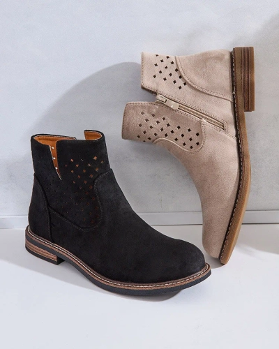 Royalfashion Cizme Rito maro deschis pentru femei