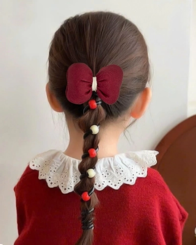 Royalfashion Elastic de păr cu fundiță Ribbon Coil