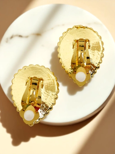 Royalfashion Cercei cu clips pentru femei, cu cristal și zirconiu