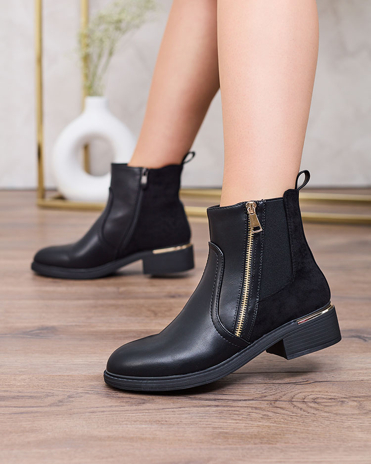 Royalfashion Negru cizme pentru femei a'la sztyblety Olohro