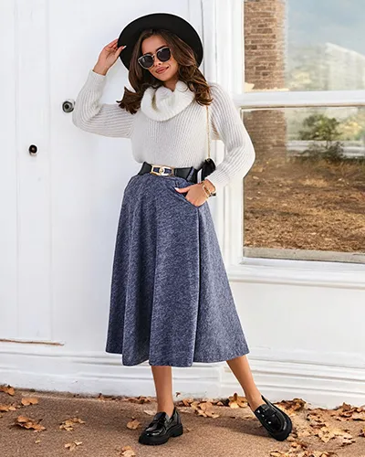 Fusta midi pentru femei de la Royalfashion