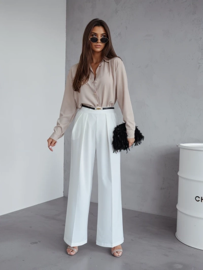 Pantaloni largi pentru femei Royalfashion cu pliuri