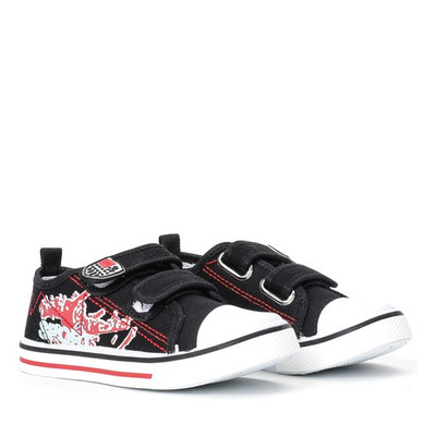 Czarne sportowe chłopięce buty Norn - Obuwie