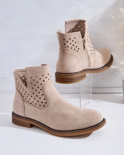Royalfashion Cizme Rito maro deschis pentru femei