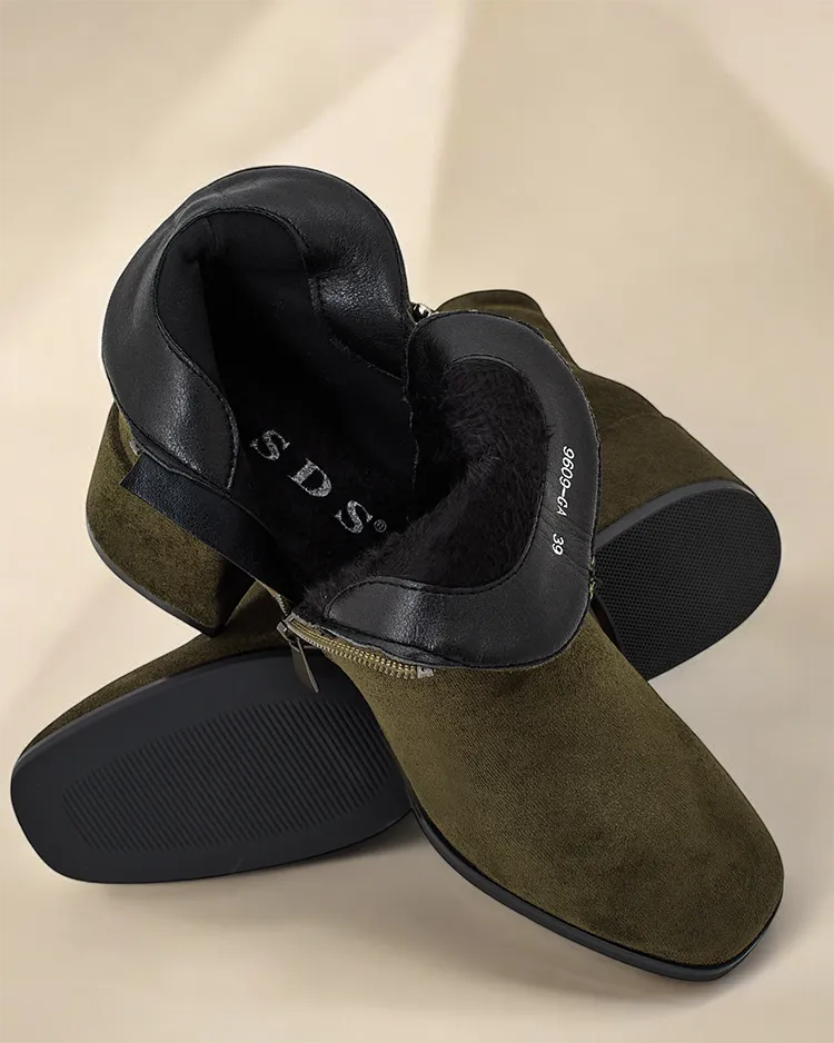 Ghete la glezna pentru femei Royalfashion pe un calcai scazut Vetti