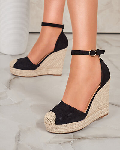 Royalfashion Sandale cu platformă Meylasi negru pentru femei