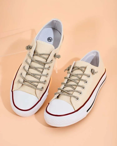 Royalfashion Adidași de damă cu șireturi decorative Timi