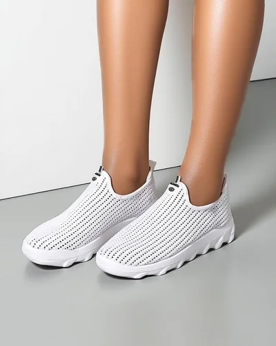 Pantofi sport din material pentru femei Royalfashion, model slip-on Eraste