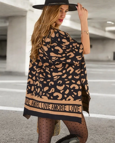 Royalfashion Poncho imprimat pentru femei