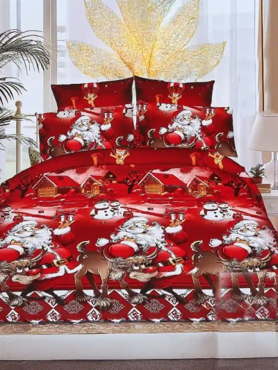 Royalfashion set de lenjerie de Crăciun 160x200 complet 3-PARTE