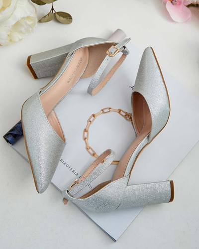 Royalfashion Stilettos decorați cu sclipici Flir