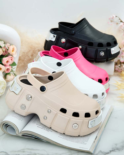 Royalfashion Șlapi de cauciuc pentru femei cu ornamente Kiroo