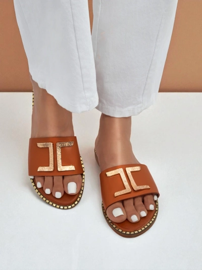 Royalfashion Papuci de damă din piele ecologică cu decorațiune Gildra