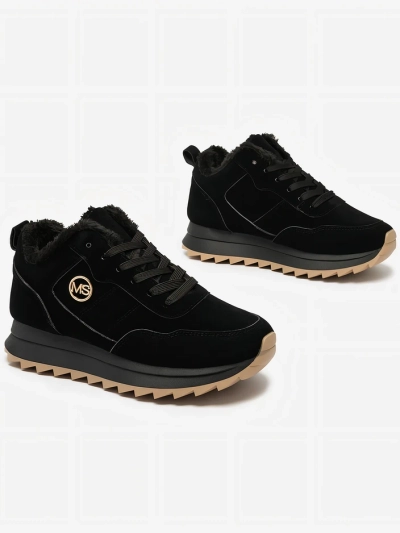 Royalfashion Negru pantofi sport pentru femei izolate Lahho