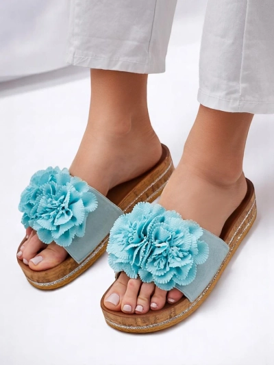 Papuci pentru femei Royalfashion cu flori Focce