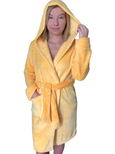 Halat de baie galben pentru femei - Îmbrăcăminte