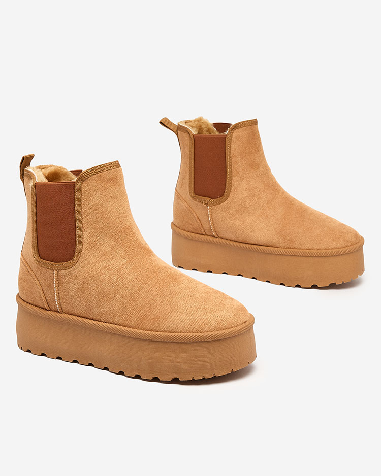 Royalfashion Cizme de zăpadă cu platformă pentru femei maro Stiellsia