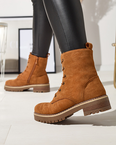 Cizme de trapper pentru femei maro Priviea - Încălțăminte