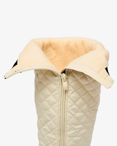 Royalfashion Cizme matlasate de damă bej Ataeb