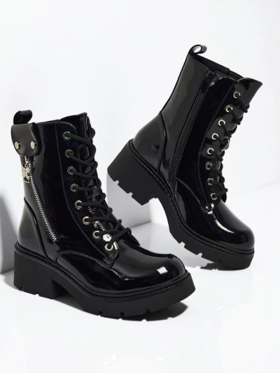 Botine workere dama lăcuite Seray