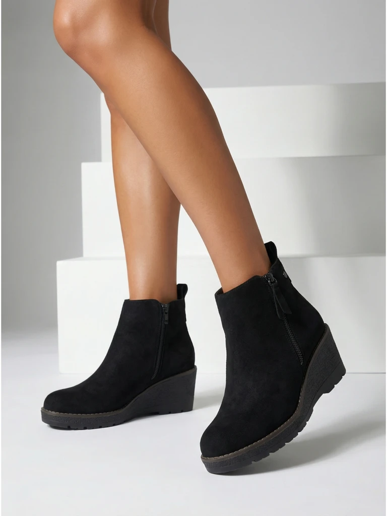 Botine de damă cu platformă ascunsă Zarrico