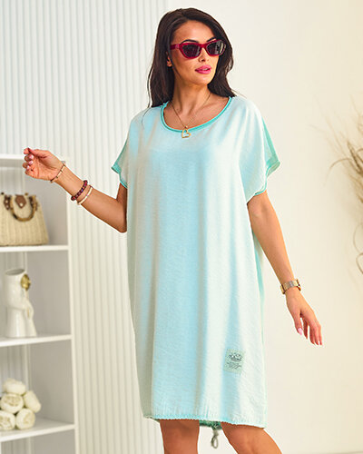 Royalfashion Rochie oversize din bumbac pentru femei