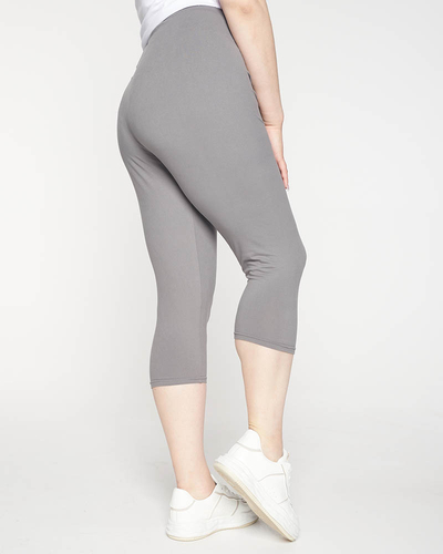 Jambiere de damă 3/4 PLUS SIZE Gri - Îmbrăcăminte