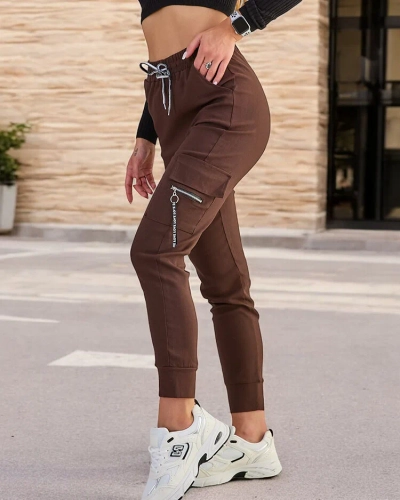 Royalfashion Pantaloni de luptă pentru femei din țesătură de bumbac