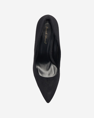 Pantofi stiletto clasici de damă cu vârf ascuțit, de culoare neagră Ermak- Footwear