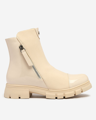 Royalfashion Bej mat Hedaheh cizme pentru femei
