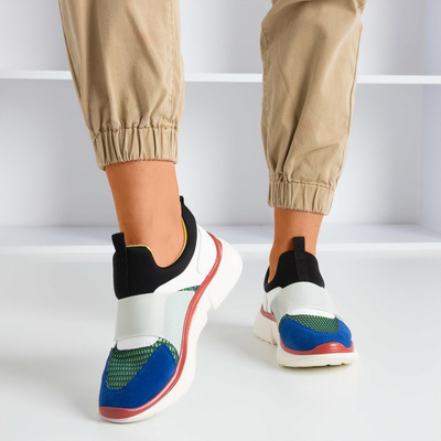 Încălțăminte sport gri cu inserții Mendora colorate - Încălțăminte