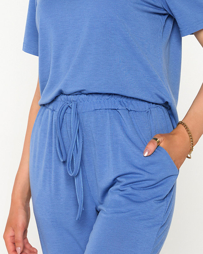 Set de trening sport albastru pentru damă - Îmbrăcăminte