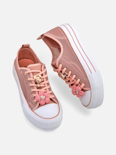 Royalfashion Sneakers perforate pentru femei cu embellismente Osdo