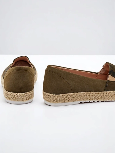 Espadrile verzi pentru femei în Nuhente camo - Încălțăminte