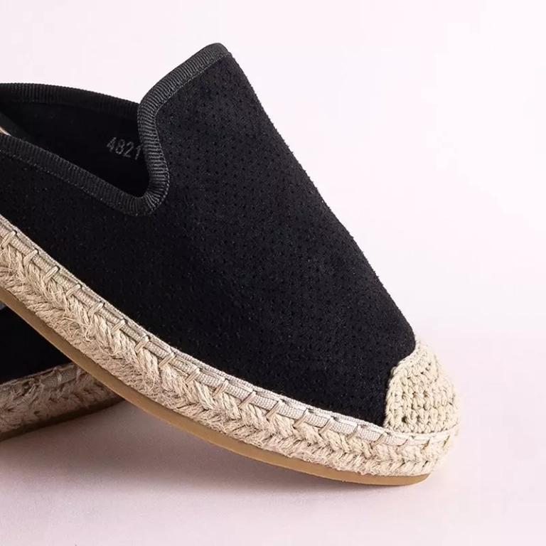 OUTLET Papuci de dama Courine negri - Încălțăminte