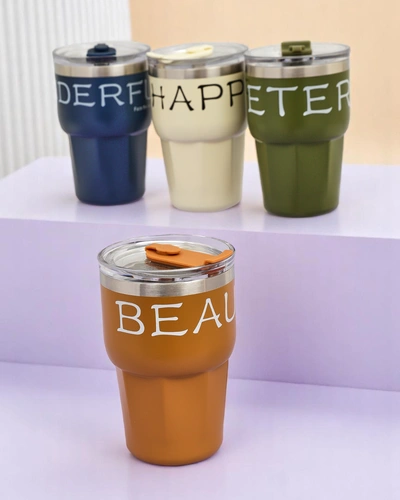 Royalfashion Cană termică cu pai Frumoasă