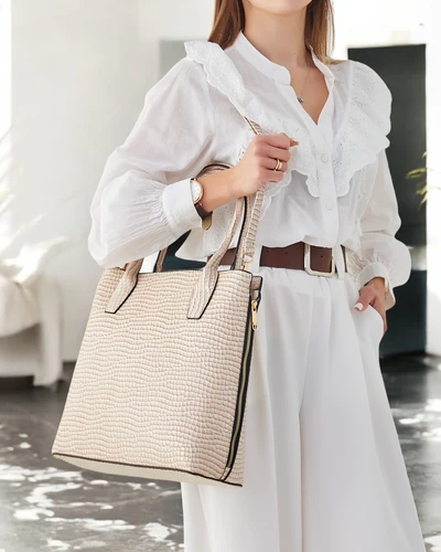 Royalfashion Geantă de femei lăcuită cu embosare