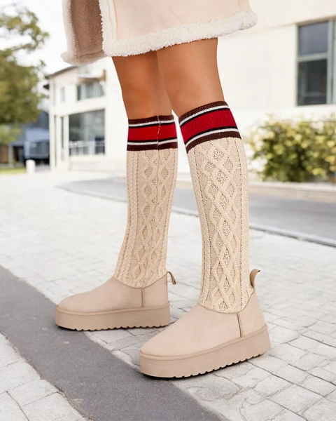 Ghete de zăpadă pentru femei Royalfashion cu tijă în formă de șosetă Kokumi