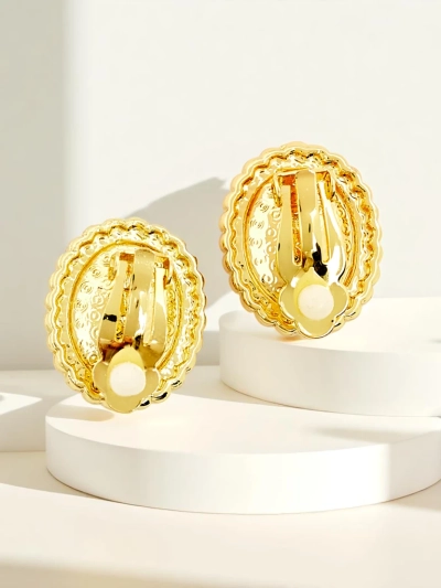 Royalfashion Cercei cu clips pentru femei, cu cristal și zirconiu cubic