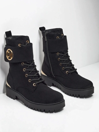 Botine workery de damă cu decorațiuni Lorice